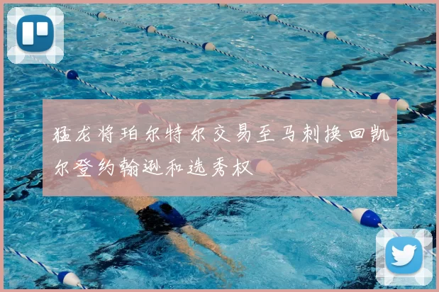 猛龙将珀尔特尔交易至马刺换回凯尔登约翰逊和选秀权